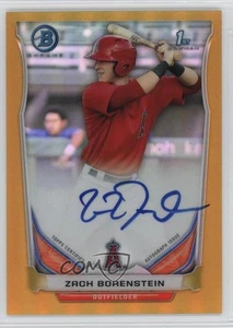 2014 Bowman Prospect Chrome Gold Refractor /50 Zach Borenstein #BCAP-ZB Auto - Picture 1 of 3