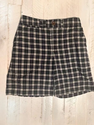 POLO RALPH LAUREN BOYS DRESSY SHORTS size 6 Navy Blue Green PLAID CUTE - Image 1 of 3