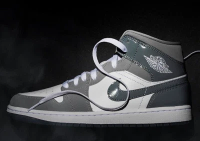 Nike Air Jordan 1 Mid SE Blanco Medio Gris Fresco HF3216-100 Hombres Nuevo Foto 1 de 4