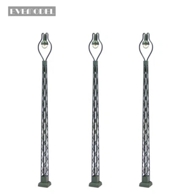 LQS45DE Neu 3 Stk. Modell bahnleuchten Gittermastleuchte,spur TT licht Layout  - Bild 1 von 4