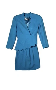 Giacca e gonna Thierry Mugler Activ Vintage Donna Asimmetrica Blu Taglia 42 - Foto 1 di 24