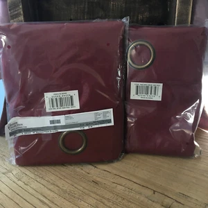 Lakeside Collection Two 45" Blackout Curtain Panels in Burgundy - Picture 1 of 2