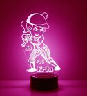 Girls Softball Batter - Personalized Free - Light Up W/Remote Led Night Light