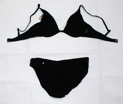 Speedo Bikini Set Swimwear Swimsuit Women Black Size 18 Underwired Lined Beach - Image 1 of 4