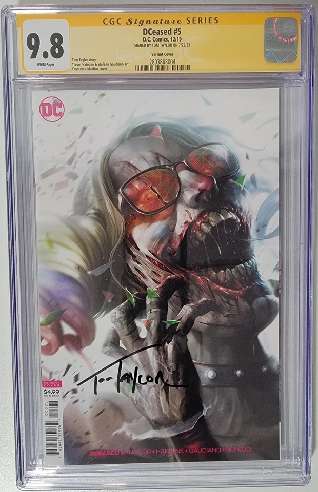 DCeased #5 - CGC 9.8 SS - Mattina Variant - Signed by Tom Taylor - Image 1 of 2