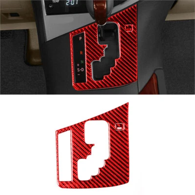 Cubierta de cambio de marchas de fibra de carbono roja 2 piezas para Lexus RX350 RX450h 2010-2012 Foto 1 de 4