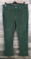 Lands End Corduroy Jeans Trousers Stretch Mens Size 38W Straight Green Cords 