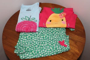 FIRST IMPRESSIONS GIRLS OUTFIT COMBO 3-PIECE 2 TOPS 1 SHORTS PINEAPPLE SIZE 4T - Picture 1 of 12