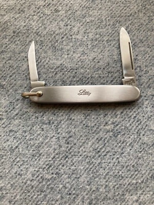 Vintage IMPERIAL Rod of Asclepius Engraved Lilly Handles Fob Pen Knife - Image 1 of 4