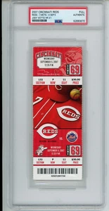 2007 Joey Votto 1st MLB Hit and HR MLB Cincinnati Reds Ticket PSA RARE POP 8! - Picture 1 of 2