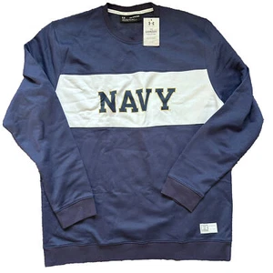 Navy Men's Under Armour Lightweight Pullover Sweatshirt Blue 2X-Large - Picture 1 of 3