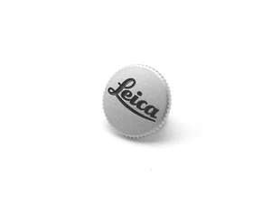 Genuine Leica M Soft Release Button 12mm SIlver "Leica" lettering #14015 - Picture 1 of 3