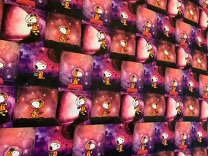 Tela de algodón Snoopy Far Out Peanuts Gang 9x44 cuarto de yarda - Imagen 1 de 1