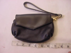 CUTE BIKER LEATHER MAKEUP COIN PURSE CLUTCH - MAGNETIC BUTTON - Picture 1 of 5