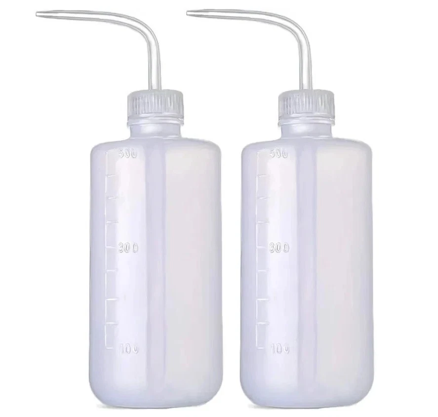 Botella exprimidora de alcohol reactivo químico limpieza lavado tatuaje punta doblada 2 X 500 ml Foto 1 de 1