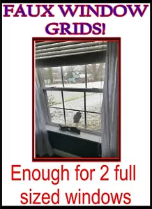 Faux window grids white vinyl replacement glass lines grills sliding - Picture 1 of 1