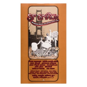 Póster benéfico SF SNACK, estadio Kezar, 1975 Grateful Dead Neil Young Bob Dylan - Imagen 1 de 2