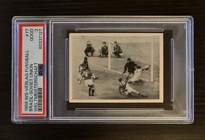 1958 Pele Rookie World Cup Verlag Card PSA 2 Sticker Garrincha Lev Yashin - Picture 1 of 3