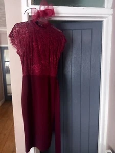 Girls in mind Plum Coloured occasion Dress & fascinator - Picture 1 of 11