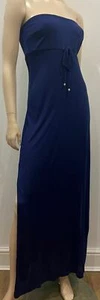 Heidi Klein Maxikleid blau Bandeau trägerlos ärmellos lang Resort Wear 2/M - Bild 1 von 7