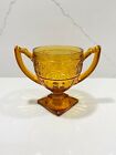Vintage Glassware Indiana Glass Daisy Amber Footed Open Sugar Bowl Square Foot