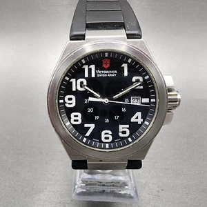 Victorinox Swiss Army Convoy Watch Men 41mm Black Dial Steel Date Round New Batt - Picture 1 of 11