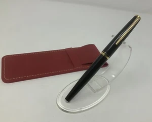 MONTBLANC 14K oro penna stilografica vintage oro nero #221 Germania NO SCATOLA, LEGGI - Foto 1 di 23