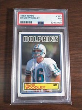 1983 Topps #323 David Woodley Dolphins graded PSA 7 Near Mint