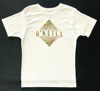O'Neill Boys M & XL  White Short Sleeve Cotton Surfing Theme Graphic T-Shirt Tee - Image 1 of 4