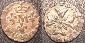 Dombes - Marie de Bourbon Montpensier - liard 1619 Trévoux - Joli ! Bd#1077 - Imagen 1 de 1