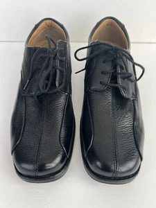 GH Bass Men's Lex Shoes Black Pebbled Leather Lace-up Oxford 1337-001 - Sz. 8 - Picture 1 of 8