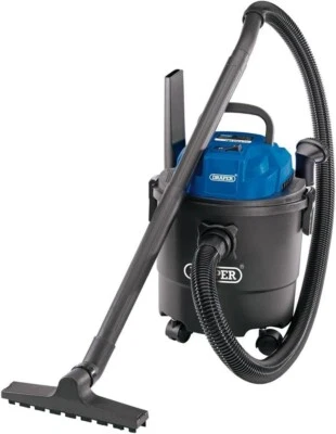 Draper 1250W 15L Wet and Dry Vaccum Cleaner | 1.5M Flexible Hose and Acessories  - Image 1 of 4