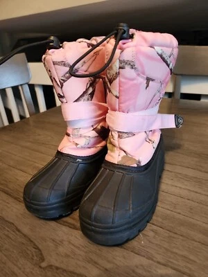 Red Head Pink Camo Duck Boots Girls Youth Kids Size 2 As Is - Image 1 of 4