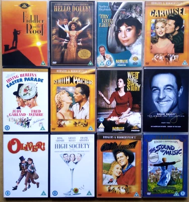 Classic Musicals DVD Fiddler On Roof High Society Gene Kelly Astaire Garland - Image 1 of 2