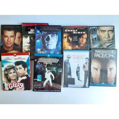 5 John Travolta Widescreen Collection & 4 Nicolas Cage DVD Bundle Lot 90'S Movie - Image 1 of 4