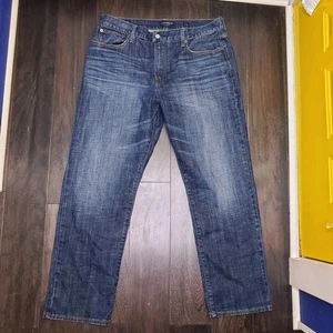 Lucky Brand Jeans Mens 36x30 329 Classic Straight Dark Wash Stretch Denim - Picture 1 of 10
