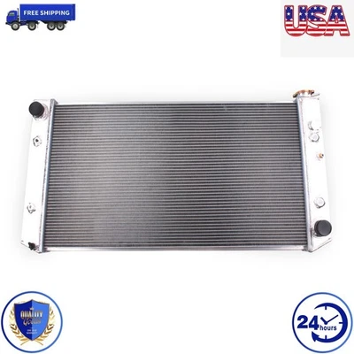 For 1987-1993 1990 1992 Chevrolet G20 G30 V30 3-Door 6.2L 3Row Aluminum Radiator - Image 1 of 4