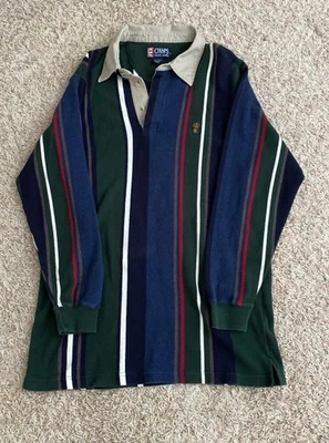 Vintage Chaps Ralph Lauren Rugby Polo Shirt Colorblock 90s Y2k Preppy Men’s SzL - Image 1 of 4