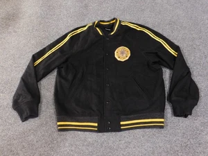 Diesel Jacket Mens 2XL Gold Rebellion Lion Patch Varsity Wool Bomber Turkey - Picture 1 of 16