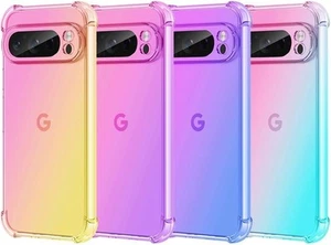 Pour Google Pixel 9A/9/9 Pro XL Étui,Transparent Silicone Pente Gel Étui - Photo 1 sur 34