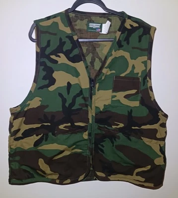 Vintage 80's SafTBak Camo Hunting Vest Made In USA Size XL - Image 1 of 4