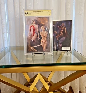 Vampirella Dejah Thoris #1 2018 KRS Variant CBCS SS 9.4 Signed by NATALI SANDERS - Picture 1 of 9