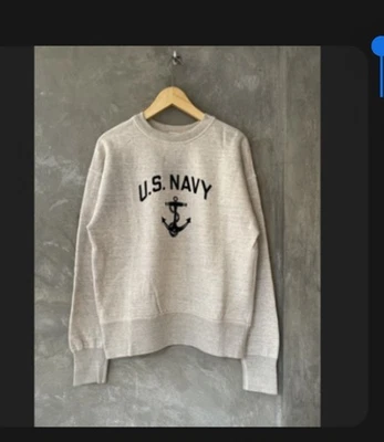 Hellers Cafe WAREHOUSE & CO Japan Loopwheel Heavy Sweatshirt US NAVY Size 40  - Image 1 of 4