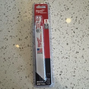 (J) Milwaukee 48-00-5182 6 in. 14 TPI Thin Kerf Sawzall Blades (5 Pk) - Picture 1 of 3