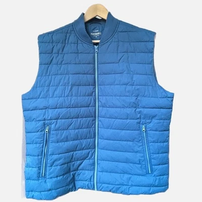 J.Crew Performance Puffer Vest Size XL Blue Sleeveless Jacket Hike Camp Outdoor - Image 1 of 4