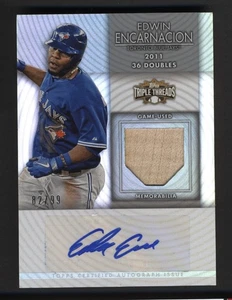 Bate usado Topps Triple Threads Edwin Encarnación 2012 juego automático Toronto Blue Jays - Imagen 1 de 2