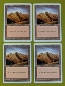 Mountain (444) x4 Fifth Edition 5th 4x Magic the Gathering MTG White Border - Picture 1 of 1