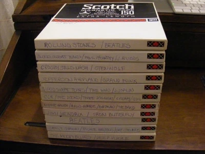 7" REEL TO REEL RECORDED TAPES - AWESOME GROUPS - BEATLES, STONES, DOORS, ETC.! Foto 1 de 4