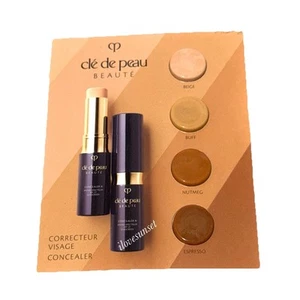 New {Cle De Peau} Concealer - 4 Samples Card - Beige, Buff, Nutmeg, & Espresso - Picture 1 of 2
