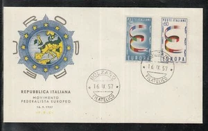Italia Italy 1957 Europe Cept of beautiful FDC - Picture 1 of 1